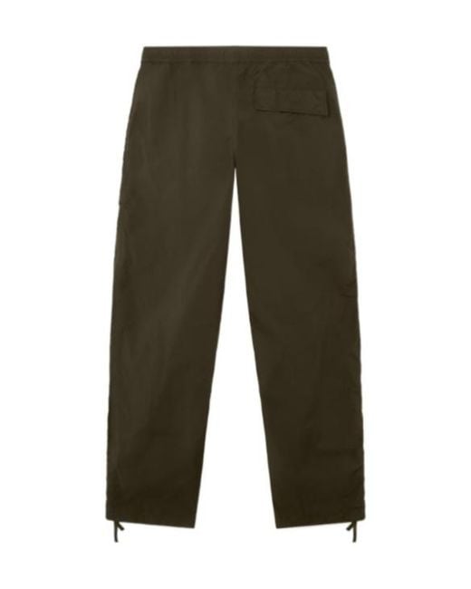 Stone Island Green Loose-Fit Cargo Trousers With Snap Pockets for men