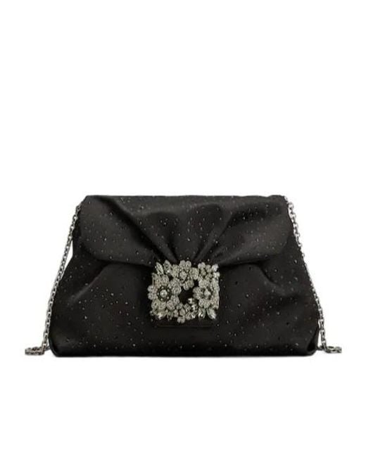 Roger Vivier Black Efflorescence Mini Bag