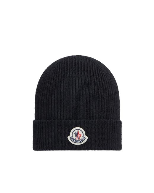 Moncler Blue Wool Beanie for men