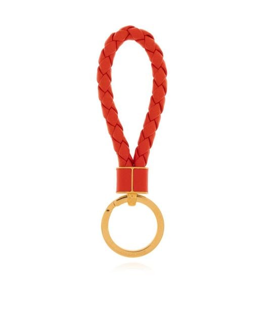 Bottega Veneta Red Logo Key Ring