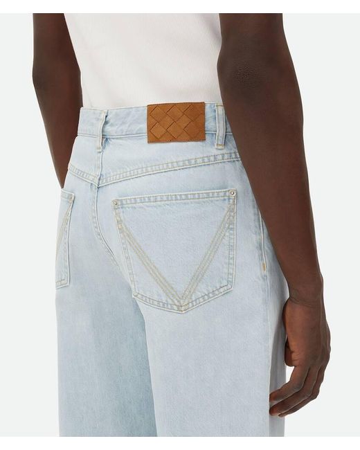 Bottega Veneta Blue Extra Bleached Wide Leg Jeans for men