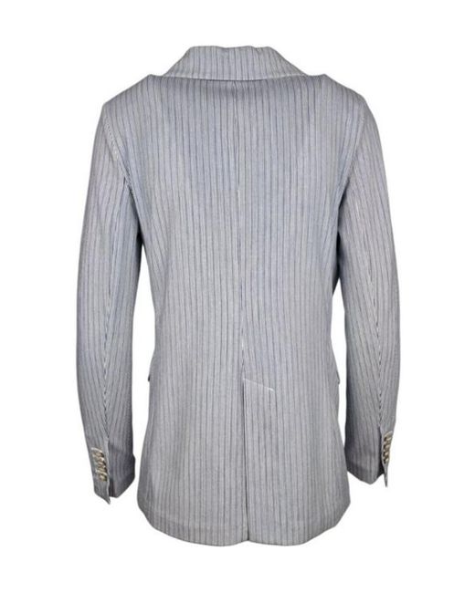 Circolo 1901 Blue Double-Breasted Suit Jacket