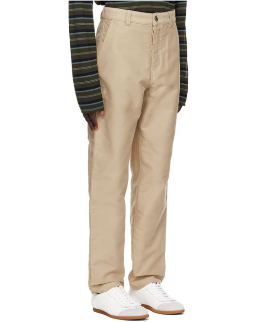 AMI Natural Ami Logo-Patch Worker Trousers for men