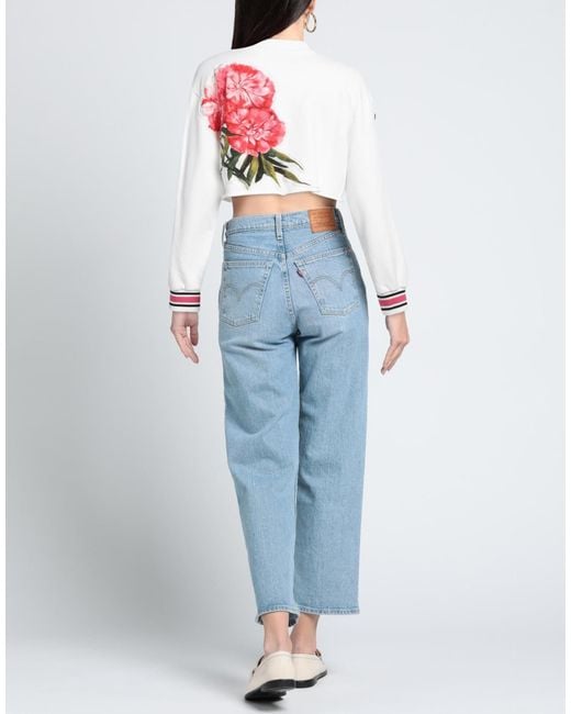 Dolce & Gabbana White Floral Long-Sleeve Sweatshirt
