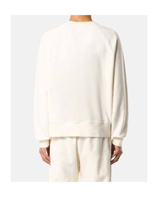 Stone Island White Oversized-Fit Raglan Crewneck Sweatshirt for men