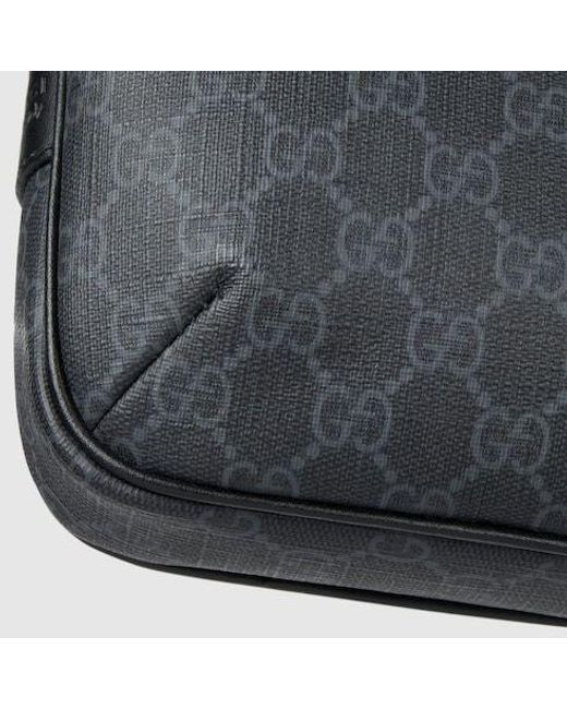 Gucci Black Small Gg Supreme Crossbody Bag for men