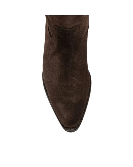 Ba&sh Brown Pointed-Toe Ankle Boots