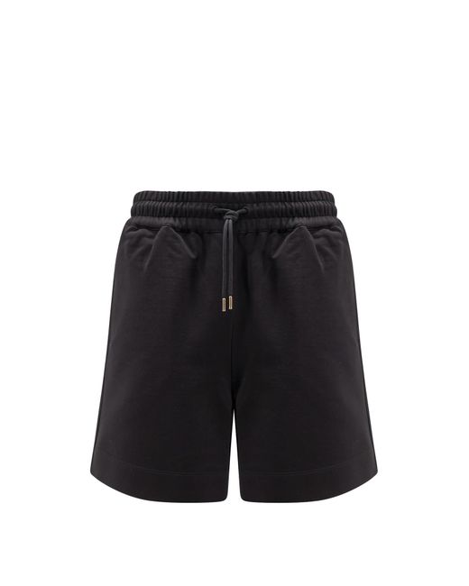 Moncler Black Cotton Track Shorts