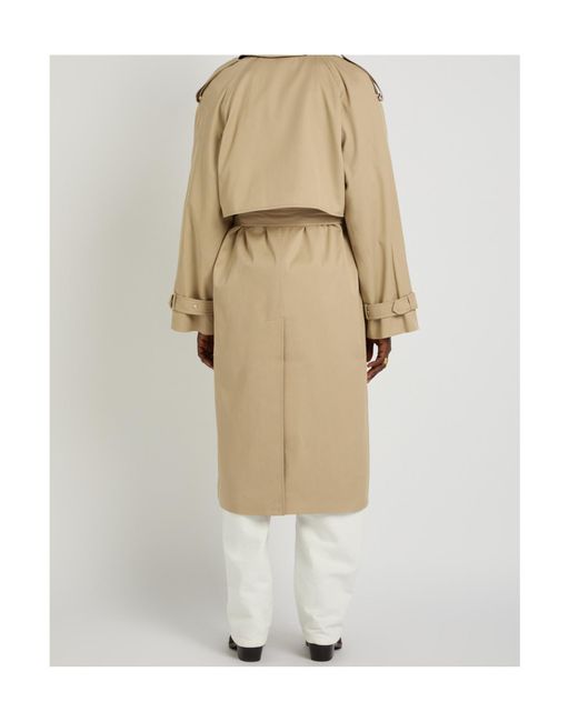 Anine Bing Natural Long-Sleeved Trench Coat