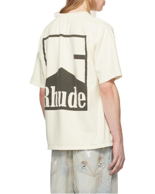 Rhude White Logo Graphic T-Shirt for men