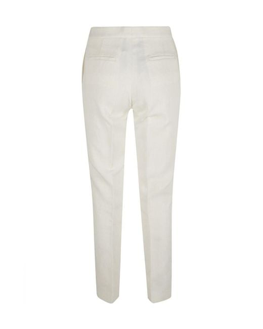 Fabiana Filippi White Regular Fit Tailored Trousers