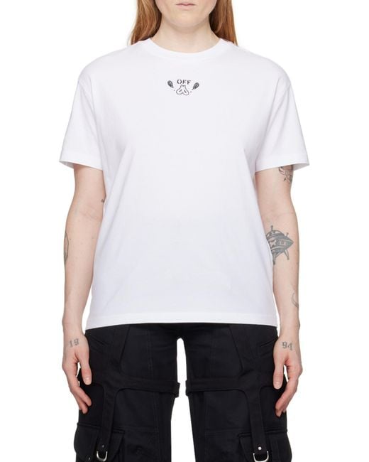 Off-White c/o Virgil Abloh White Arrow-Embroidered Crewneck T-Shirt