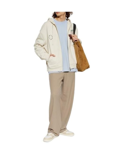 AllSaints White Patcher Patch Zip Hoodie