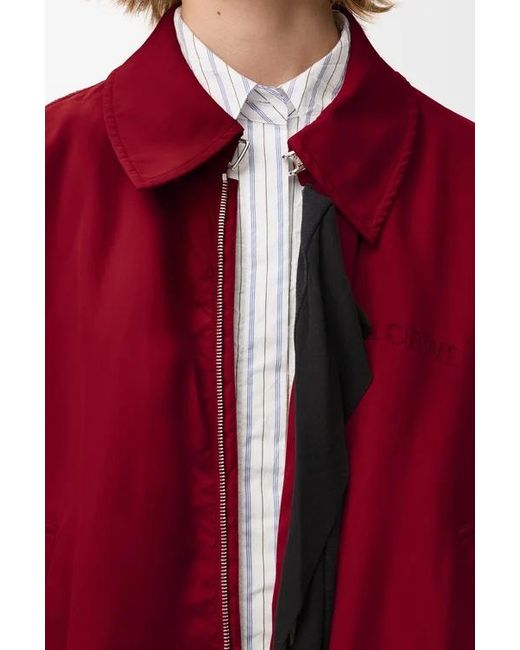 Loewe Red Crinkled Balloon Silhouette Jacket