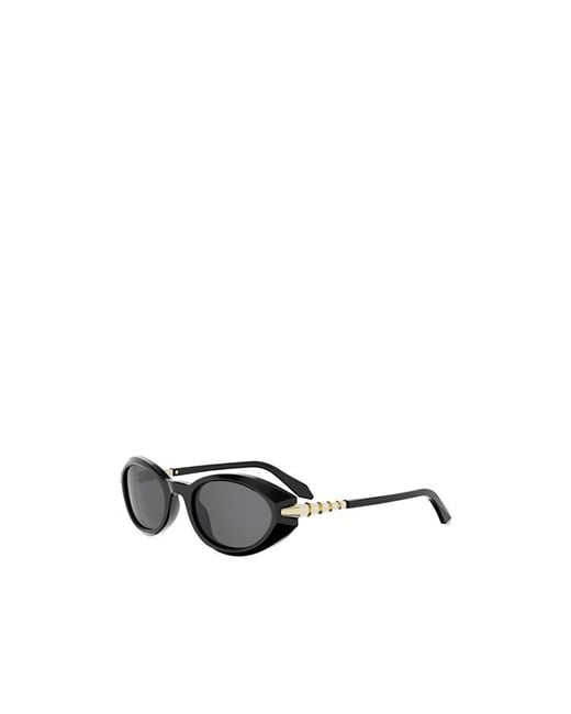 BVLGARI White Bulgari Oval Frame Sunglasses