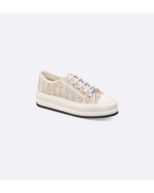 Dior White Christian Walk'N' Platform Sneakers