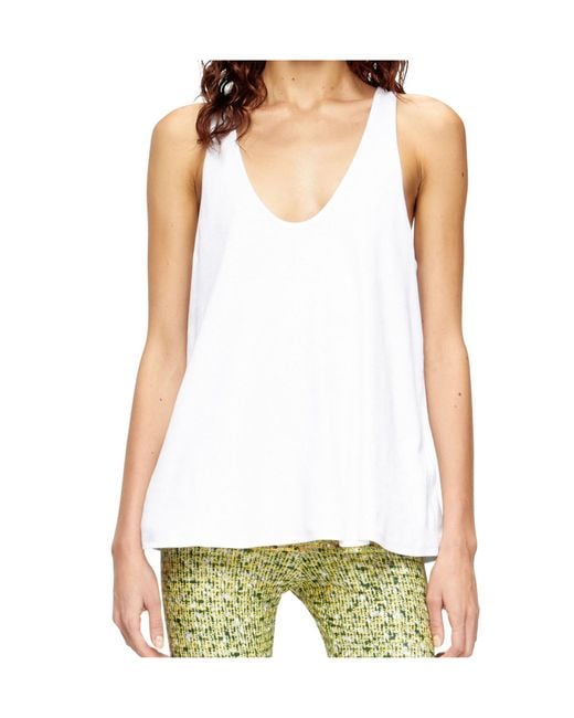 DIESEL White T-Ipsya-Lkds Ribbed Tank Top