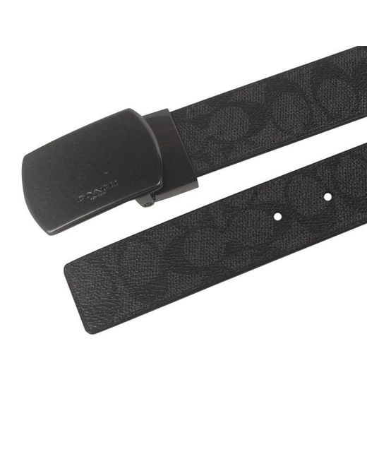 COACH Gray Buckle Belt for men