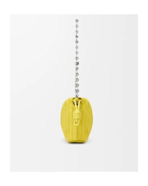 Loewe Yellow Mini Flamenco Pleats Purse