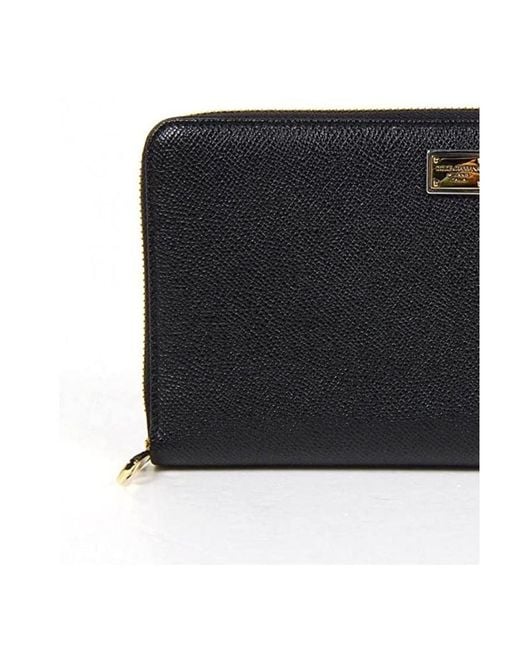 Dolce & Gabbana Black Logo Details Wallet