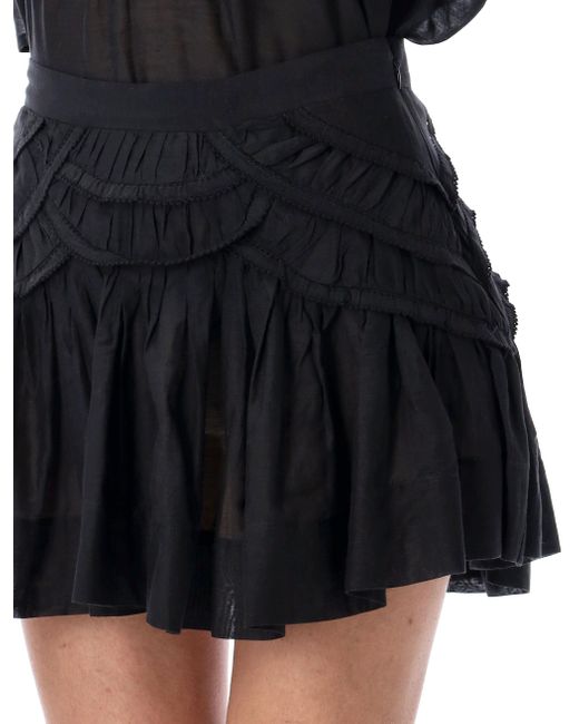 Isabel Marant Black Isabel Marant Étoile Ceola Short Frilly Skirt
