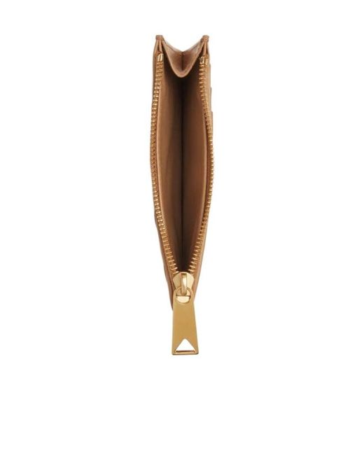 Bottega Veneta Natural Intrecciato Zipped Card Case