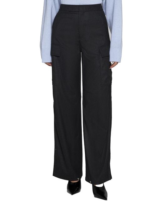 Filippa K Black High-Waisted Cargo Trousers