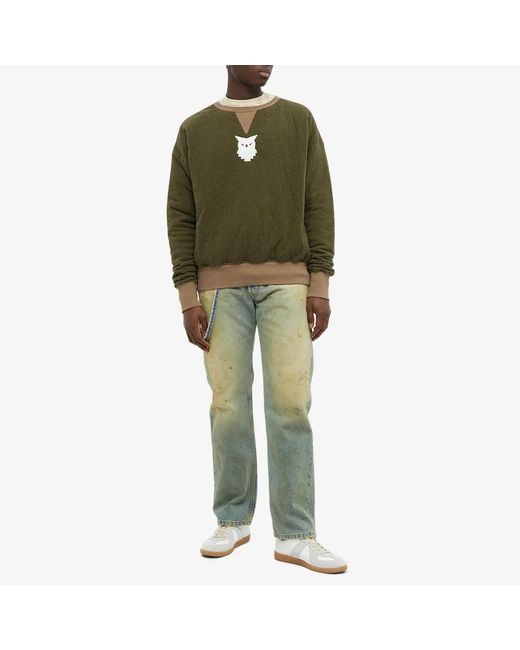 Maison Margiela Green Bird-Patch Sweatshirt for men