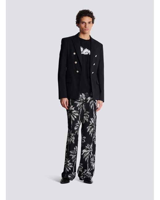 Balmain Blue Single Breasted Tailored Blazer for men