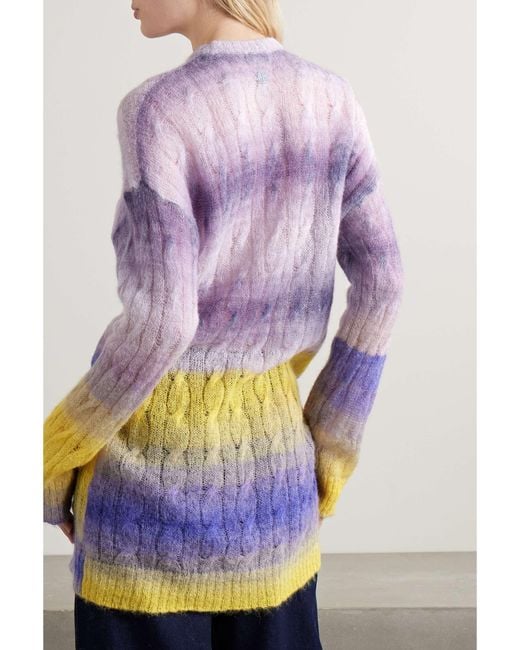 Etro Purple Long Sweater With Fading Effect