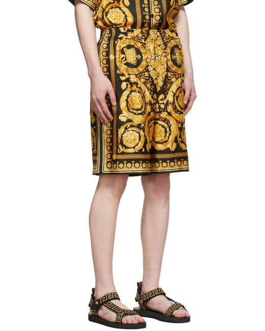 Versace Yellow Casual Shorts for men