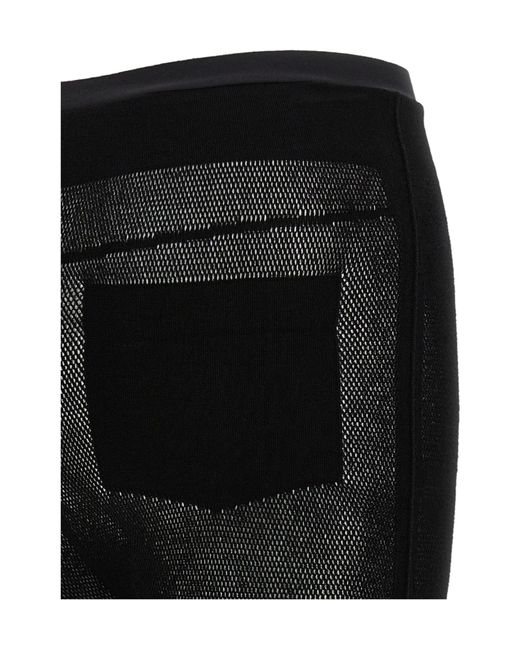 Issey Miyake Black Seen Unseen Mesh Pants