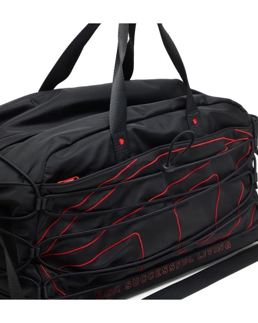 DIESEL Black Tech-D Drawstring-Detail Duffle Bag for men