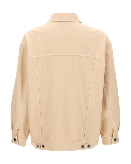 A.P.C. Natural Elvis Buttoned Denim Jacket for men