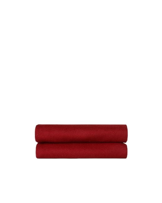 Loro Piana Red Fringed Blanket for men