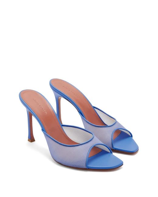 AMINA MUADDI Blue Alexa Heeled Mules