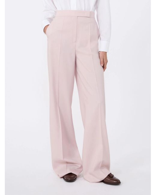 Max Mara Pink Mxmgirone Wide-Leg Trousers