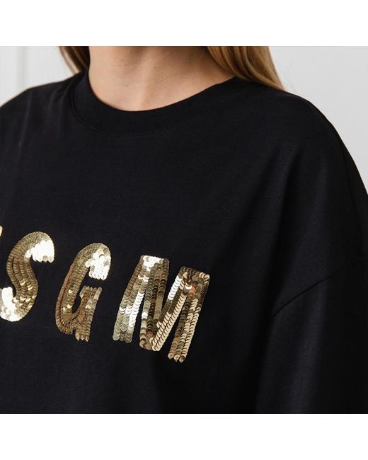 MSGM Black Logo Dress
