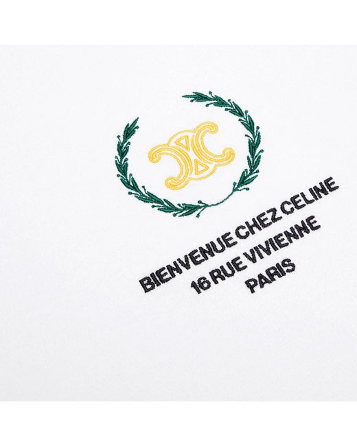 Céline White T-Shirt for men