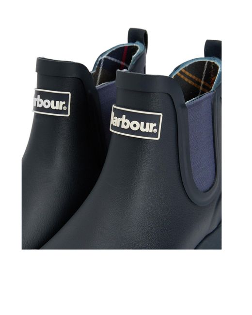 Barbour Blue Wilton Chelsea Wellington Boots