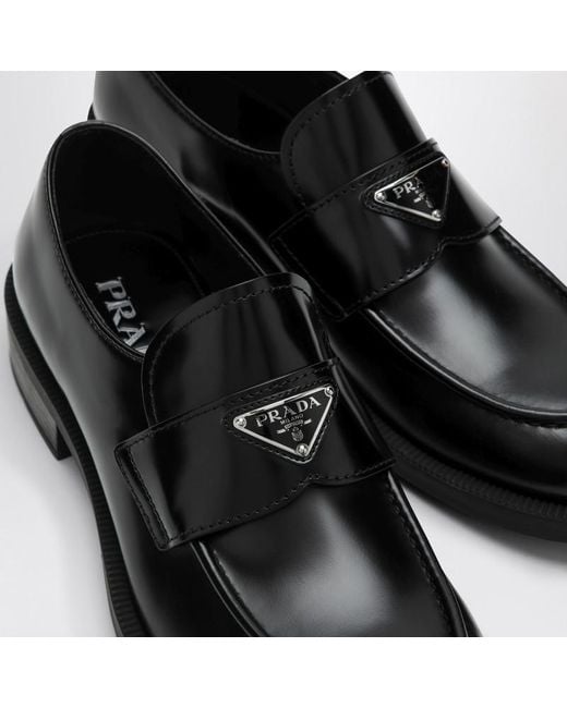 Prada Black 50Mm Chocolate Loafers for men