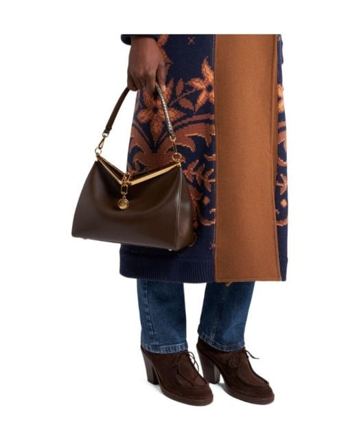 Etro Brown Vela Medium Shoulder Bag