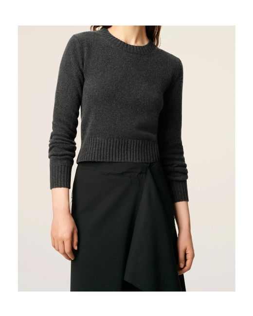 AMI Black Ami De Coeur-Embroidered Sweater