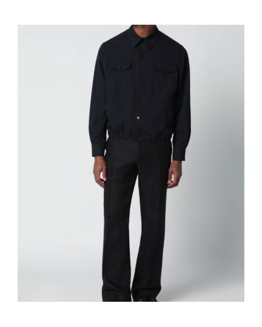 Lardini Blue Long-Sleeved Buttoned Jacket for men