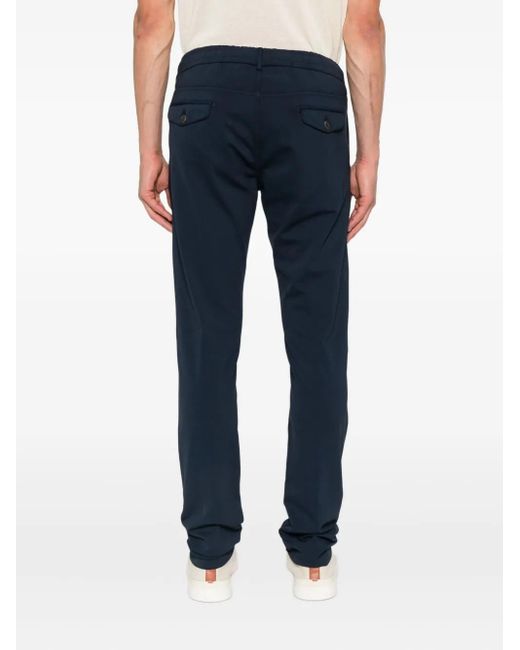 Eleventy Blue Drawstring Tapered Pants for men