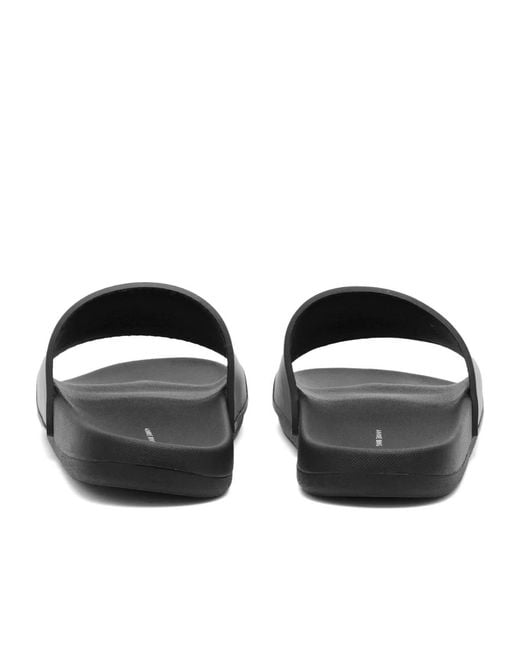 Anine Bing Brown Logo-Embossed Slides