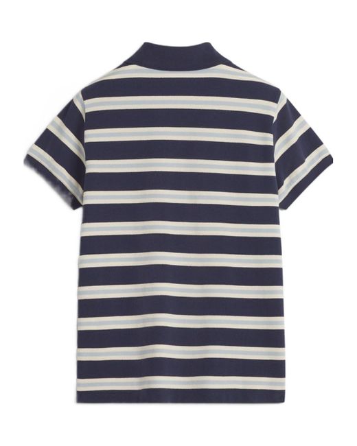 Maison Kitsuné Blue Maison Kitsuné Baby Fox Striped Polo Shirt