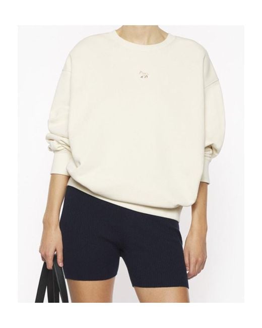 Maison Kitsuné White Maison Kitsuné Baby Fox Patch Oversize Sweatshirt