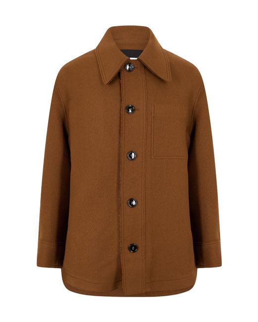 AMI Brown Fashionable Casual Coat for men