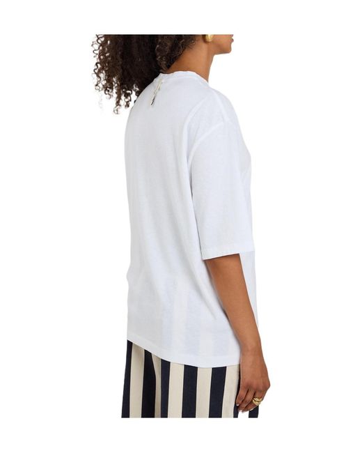 Jacquemus White Cotton-Linen T-Shirt